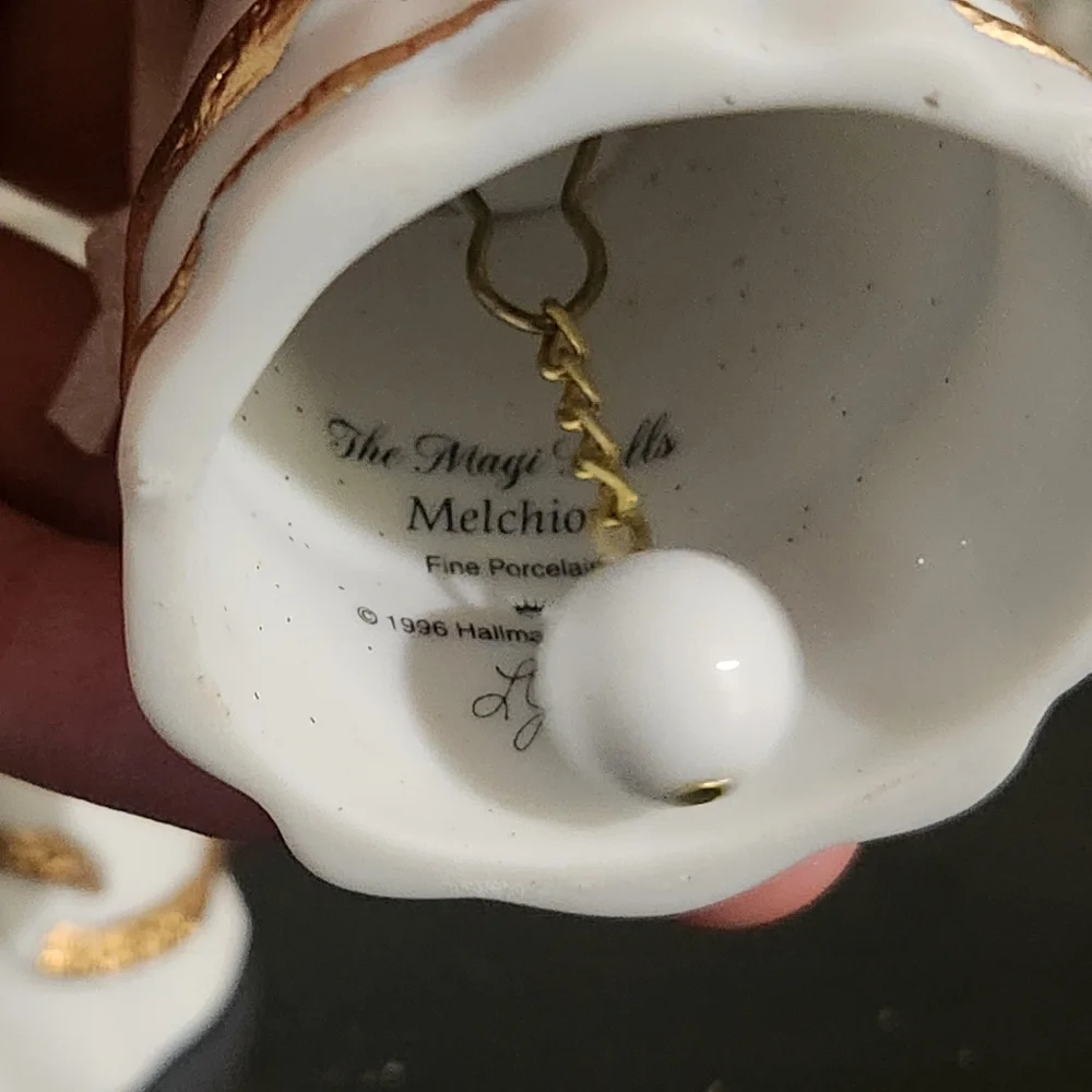 Hallmark Ornament 1996 Melchior Gold Magi Caspar Bells